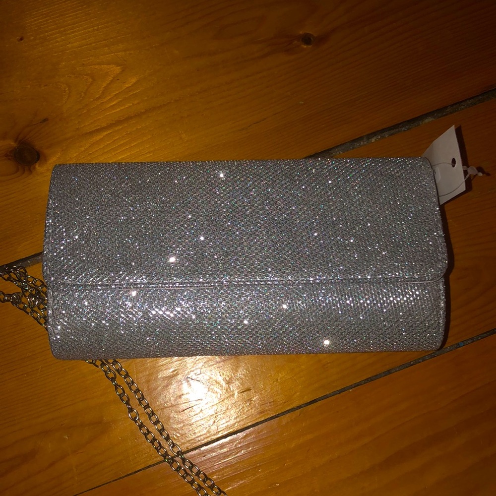 Sparkly Silver Clutch